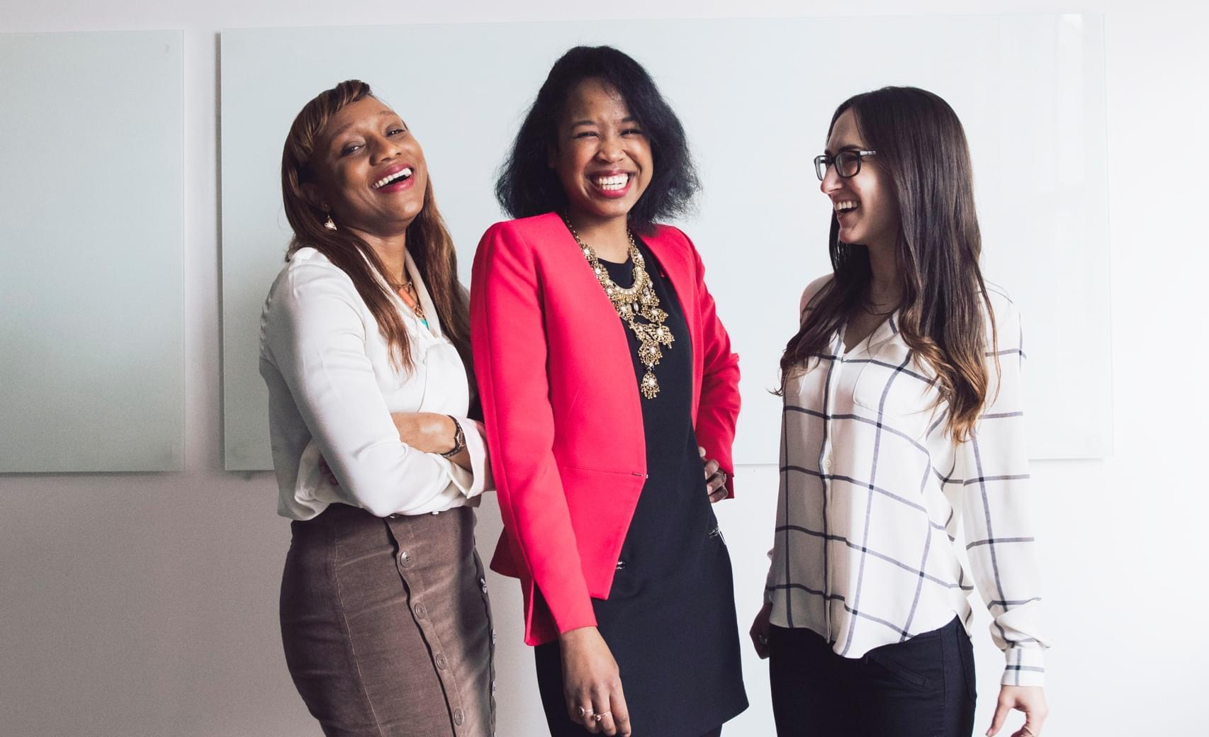 Photo of Marlyne Pierce with two other Tech Ladies